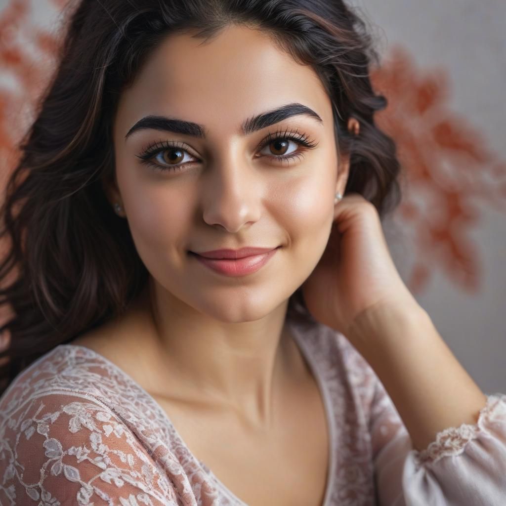 beautiful woman with astonishing eyes